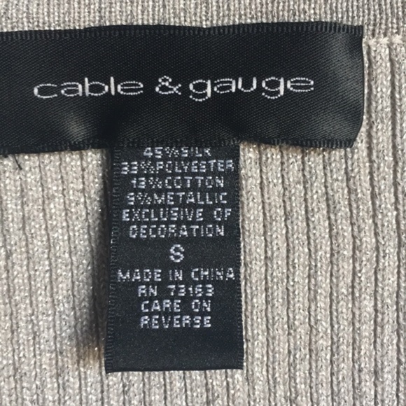 CABLE & GAUGE Beaded Ribbed Sparkle Sweater - Picture 4 of 5